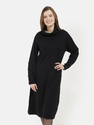 Signature musta neulemekko poolo kauluksella