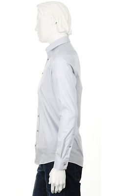 Venti body fit helmenharmaa kauluspaita