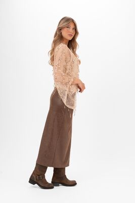 Capri Collection ruskea midimittainen hame