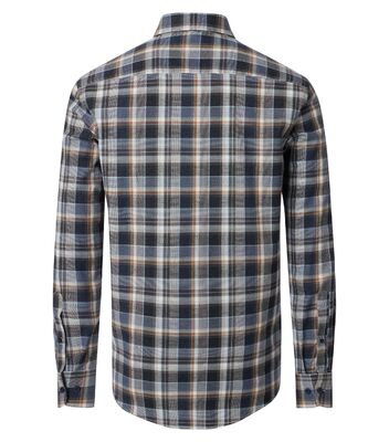 Casamoda ruskeasävyinen comfort fit flanellipaita