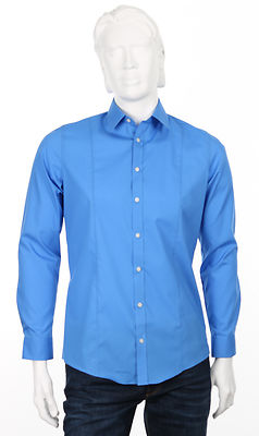 Venti slim fit sähkönsininen kauluspaita