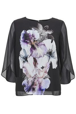 STI musta hihallinen sifonkipusero