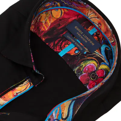 Guide London musta kauluspaita