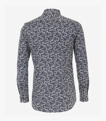 Venti sinivalkoinen body fit paita