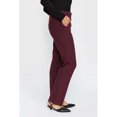 2-Biz viininpunaiset suorat housut