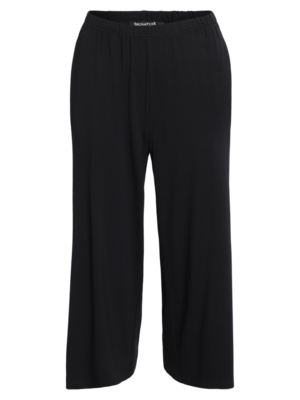 Signature mustat leveälahkeiset trikoohousut