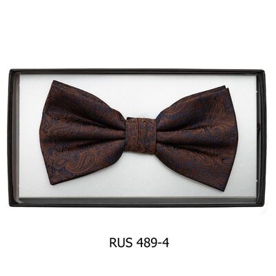 Matex ruskea paisley-kuosillinen rusetti