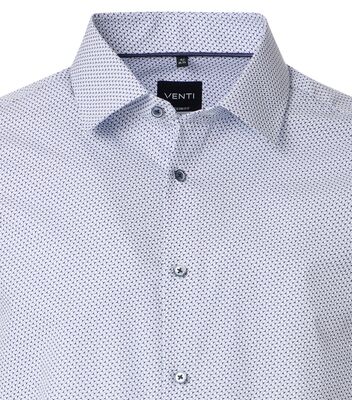 Ventin modern fit valkoinen sinikuvioinen kauluspaita