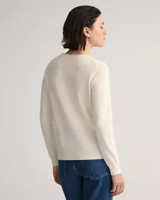 Gant luonnonvalkoinen villaneule