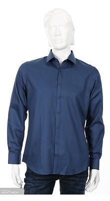 Petrifun sininen pilkullinen modern fit kauluspaita