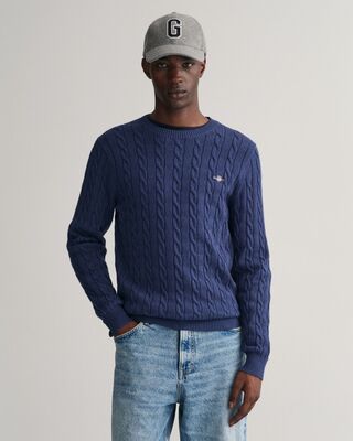 Gant siniharmaa palmikkoneule