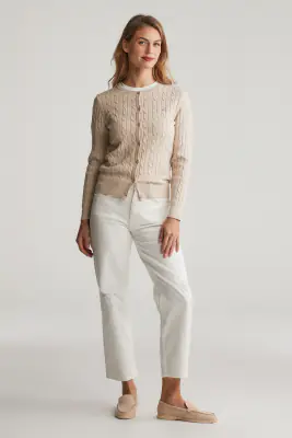 Gant hiekansävyinen puuvilla neuletakki