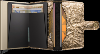 Secrid metallinhohto kulta turvalompakko