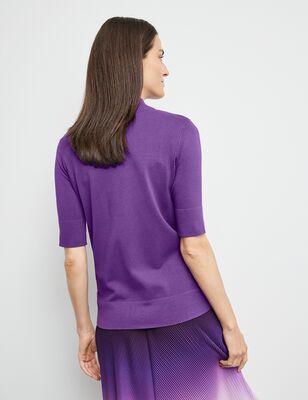 Gerry Weber lila lyhythihainen kilpikonnakaulus poolo