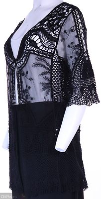 M.X.O musta pitsi neuletakki