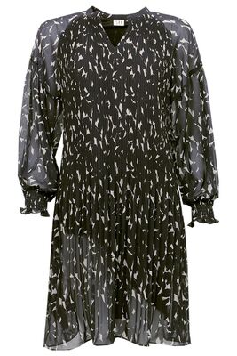 STI musta pitkähihainen sifonkimekko