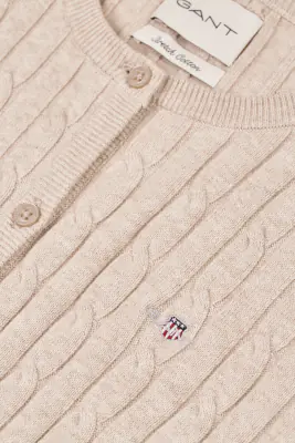 Gant hiekansävyinen puuvilla neuletakki