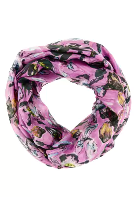 Lasessor roosan sävyinen silkki tuubihuivi