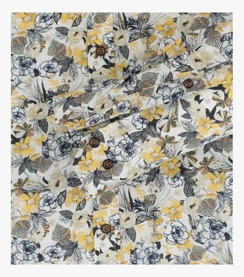 Venti keltakuvioinen slim fit kauluspaita