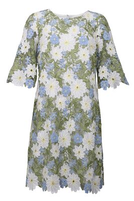 STI hihallinen kukkakuvioinen pitsimekko