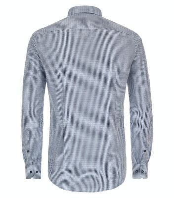 venti sinikuvioinen pitkähihainen modern fit kauluspaita