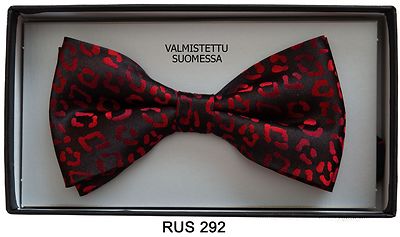 Matex musta rusetti punaisella kuviolla