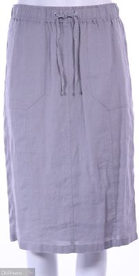 Harmaa Lebekin pellava hame kuminauha vyötäröllä