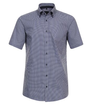 Venti sinikuvioinen modern fit lyhythihainen kauluspaita