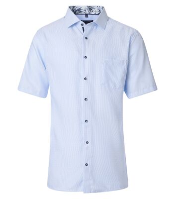 Casamoda vaaleansininen comfort fit lyhythihainen kauluspaita