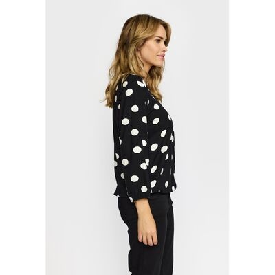 2-Biz mustavalkoinen trikoopusero