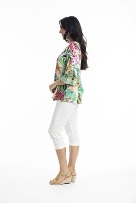 Orientique raikkaan vihreä pusero