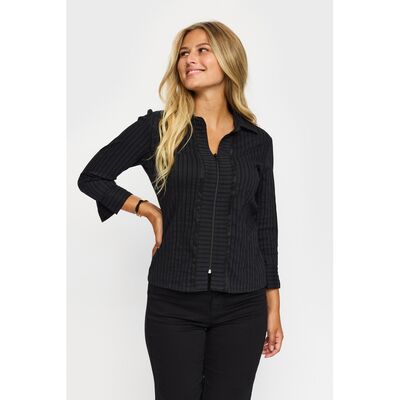 2-Biz musta kauluksellinen paitajakku