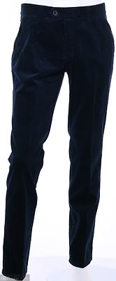 Club comfort tummansininen vakosamettihousu