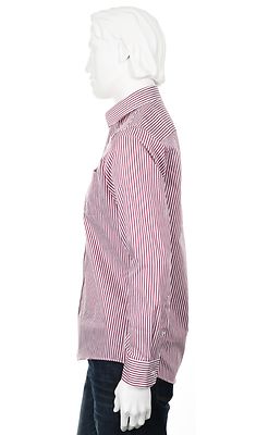 Casamoda punavalkoraidallinen modern fit kauluspaita