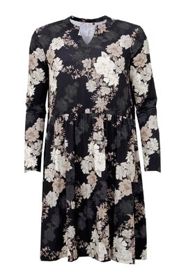 STI musta kukkakuvioinen mekko