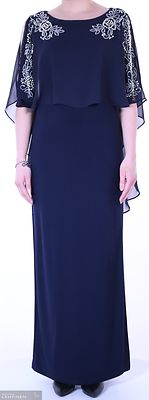 Frank Lyman pitkä tummansininen juhlamekko