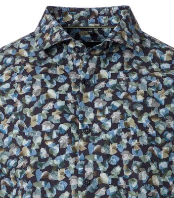 Venti modern fit vihreä kuviollinen kauluspaita