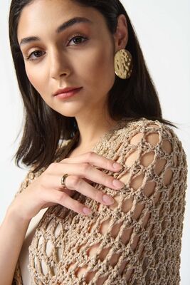 Joseph Ribkoff kullansävyinen juhlava neuleliivi