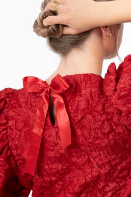 Capri Collection punainen rusetti pusero