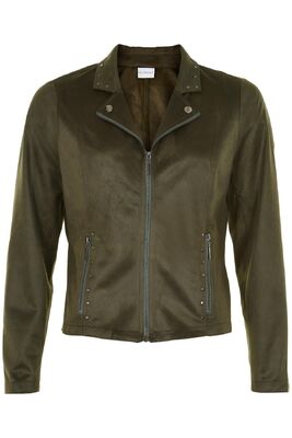 In Front oliivinvihreä keinonahkajakku