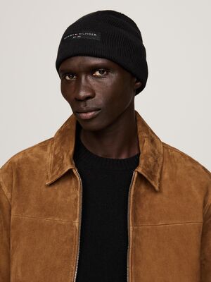 Tommy Hilfiger musta neulepipo puuvillaa