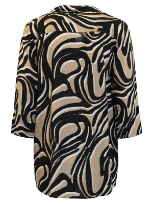 Signature mustabeige tunikamittainen paitapusero