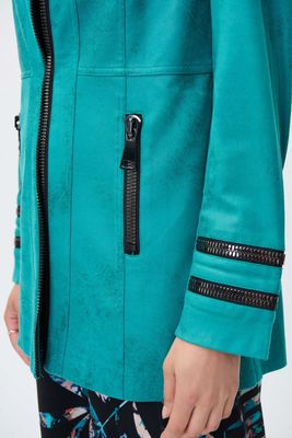 Joseph ribkoff turkoosi keinonahka jakku