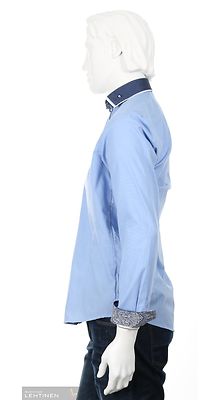 Guide London sininen slim fit kauluspaita