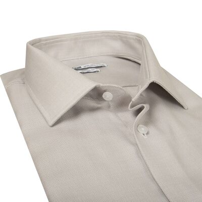 Petrifun vaaleanharmaa 1/2-hihainen modern fit kauluspaita