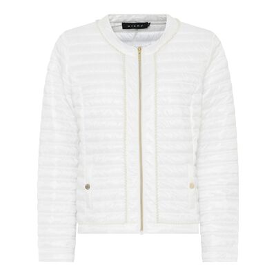 Micha luonnonvalkoinen kevyesti topattu takki