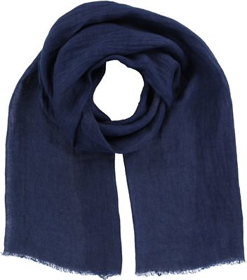 Lasessor tummansininen pellava huivi