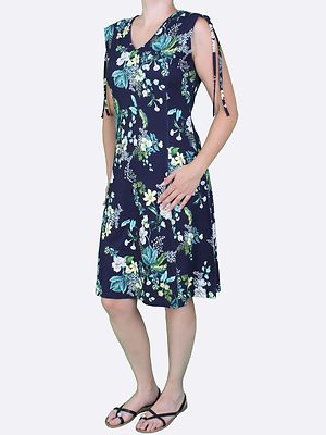 Lea H tummansininen trikoo mekko