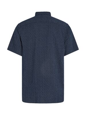 Tommy Hilfiger tummansininen regular fit lyhythihainen kauluspaita