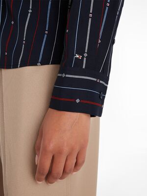 Tommy Hilfiger tummansininen paitapusero rusettikauluksella